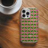 モノグラムモダン明るい赤紫色グリーンジオメトリック Case-Mate iPhoneケース