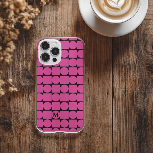 モノグラムモダン明るい赤紫色幾何学トレンディー Case-Mate iPhoneケース