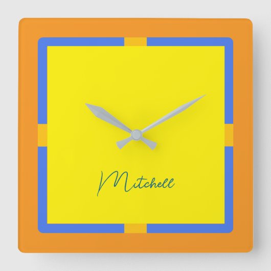 モノグラムモダン時計 スクエア壁時計 (正面)