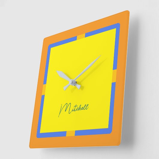 モノグラムモダン時計 スクエア壁時計 (傾斜)