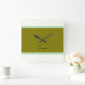 モノグラムモダン時計 スクエア壁時計 (ホーム)