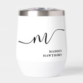 モノグラムモダン書道白黒花嫁 (正面)