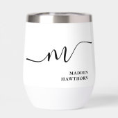 モノグラムモダン書道白黒花嫁 (背面)