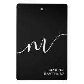 モノグラムモダン書道白黒 ミニクリップボード (裏面)
