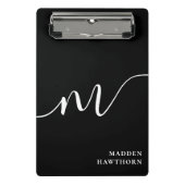 モノグラムモダン書道白黒 ミニクリップボード (正面)