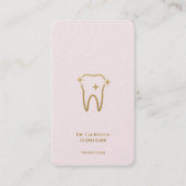 モノグラムモダン歯科ピンク金ゴールド 名刺 (正面)