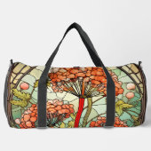 モノグラムモダン水彩フローラ花 ダッフルバッグ (正面)