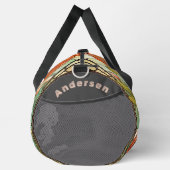 モノグラムモダン水彩フローラ花 ダッフルバッグ (右)