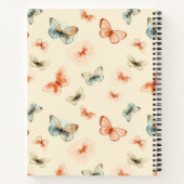モノグラムモダン水彩蝶 ノートブック (裏面)