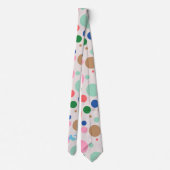 モノグラムモダン水玉模様パターン ネクタイ (裏面)