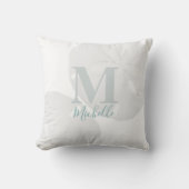 モノグラムモダン海サンドドルターコイズ クッション (正面)