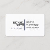 モノグラムモダン独立の水平線 名刺 (裏面)