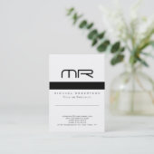 モノグラムモダン白黒クリーン名刺 名刺 (スタンド正面)