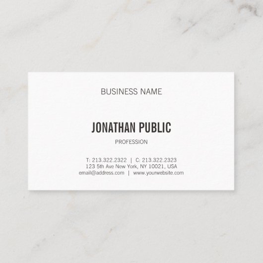 モノグラムモダン白黒ミニマルテンプレート 名刺 (裏面)