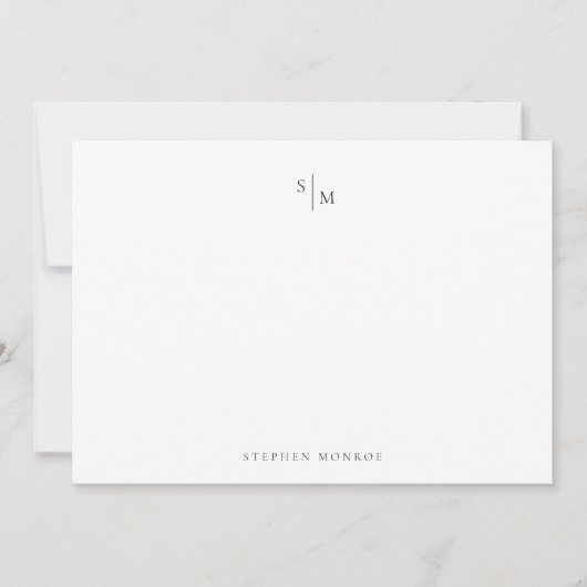 モノグラムモダン白黒対応ノート ノートカード (正面)
