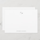 モノグラムモダン白黒対応ノート ノートカード (正面/裏面)