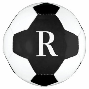 モノグラムモダン白黒 サッカーボール