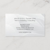 モノグラムモダン石板 |黒い大理石 名刺 (裏面)