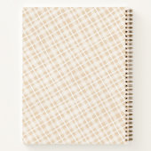 モノグラムモダン素朴タータンチェックキッチンブラウン ノートブック (裏面)