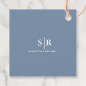 モノグラムモダン結婚のサンキューブライダルシャワー フェイバータグ (裏面)