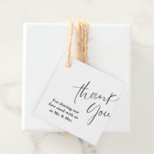 モノグラムモダン結婚のサンキューブライダルシャワー