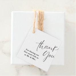 モノグラムモダン結婚のサンキューブライダルシャワー フェイバータグ