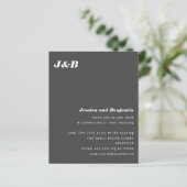 モノグラムモダン結婚式招待状 ブラック 安価 (スタンド正面)