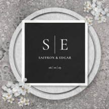 モノグラムモダン結婚式 ブラック＆ホワイト