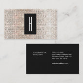 モノグラムモダン美しいサロンメイクアップアーティスト 名刺 (正面/裏面)