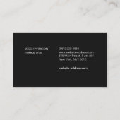 モノグラムモダン美しいサロンメイクアップアーティスト 名刺 (裏面)