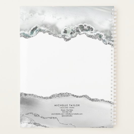 モノグラムモダン美しいメイクアップエレガントプロフェッショナル プランナー手帳 (裏面)