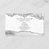 モノグラムモダン美しいメイクアップエレガント美容師 名刺 (裏面)