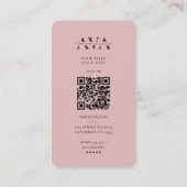 モノグラムモダン美容師エステティシャンピンク 名刺 (裏面)