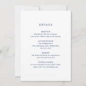 モノグラムモダン航海のいかりエレガントな結婚式 招待状 (裏面)