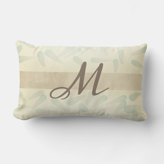 モノグラムモダン装飾用クッション抽象芸術 ランバークッション (正面)
