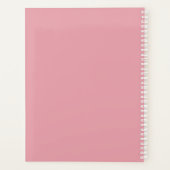 モノグラムモダン赤面ダスティピンクガーリースクリプト2021 プランナー手帳 (裏面)