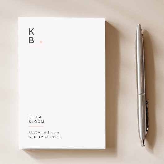 モノグラムモダン赤面ピンクフェミニン ポストイット