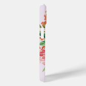 モノグラムモダン赤面ピンクフローラブーケ Case-Mate iPhoneケース (裏面 / 右)