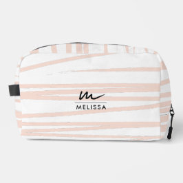 モノグラムモダン赤面ピンクラインズ抽象芸術アート ドップキット