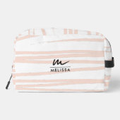 モノグラムモダン赤面ピンクラインズ抽象芸術アート ドップキット (裏面)