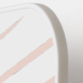 モノグラムモダン赤面ピンクラインズ抽象芸術アート ピックルボールラケット (左詳細)