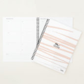 モノグラムモダン赤面ピンクラインズ抽象芸術アート プランナー手帳 (ディスプレー)