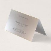 モノグラムモダン金ゴールドシルバールックエレガントテンプレート 名刺 (裏面)