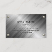 モノグラムモダン金属建築鋼 名刺 (裏面)