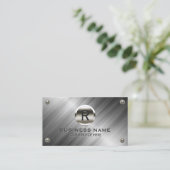 モノグラムモダン金属建築鋼 名刺 (スタンド正面)