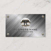 モノグラムモダン金属建築鋼 名刺 (正面)