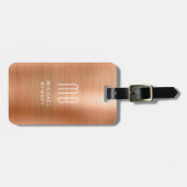 モノグラムモダン銅金属 ラゲッジタグ (正面横)