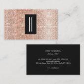 モノグラムモダン、フェイクバラ金ゴールドシーケンス 名刺 (正面/裏面)