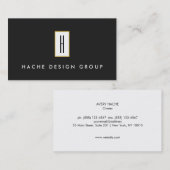 モノグラムモダン、プロフェッショナルブラック 名刺 (正面/裏面)