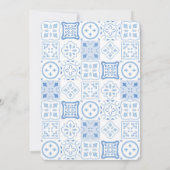 モノグラムモダン・レモ結婚ンのリハーサルディナー 招待状 (裏面)